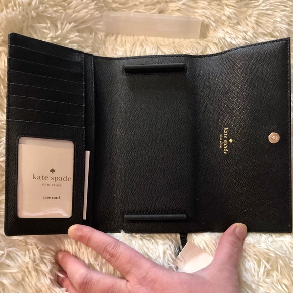 KATE SPADE—“HOLD THE PHONE”, FULL SIZED—NAVY BLUE GENUINE LEATHER WALLET!! NWT!! - Picture 5 of 6
